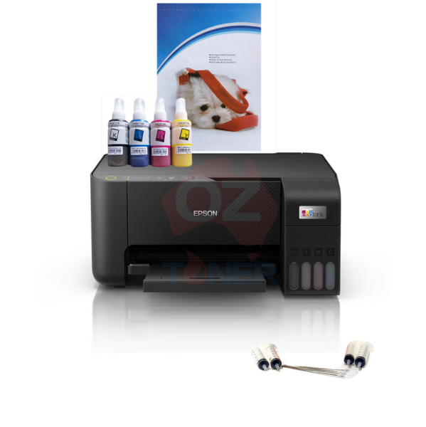 *New* Epson Ecotank L1218 A4 Sublimation Inkjet Printer Bundle:4X Dye Ink Bottle Edible