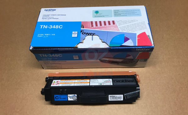 *Open Box* Genuine Brother Tn-348C Cyan Hy Toner For Dcp-9055Cdn Hl-4570Cdw Mfc-9460Cdn Mfc-9970Cdw