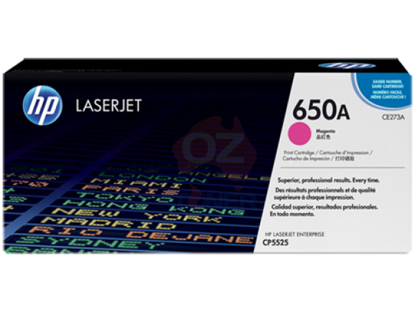 HP 650A MAGENTA TONER 15000 PAGE YIELD FOR CLJ CP5520 CE273A