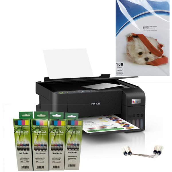Epson A4 Sublimation Starter Printer Bundle with Epson EcoTank WiFi MFP ...