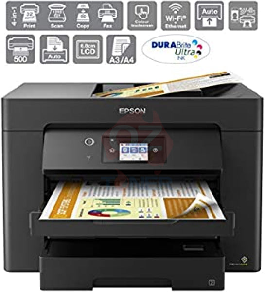 Epson Workforce Wf-7830 A3 Multifunction Printer+Fax [P/n:c11Ch68501] Wf7830 Inkjet Printer Multi