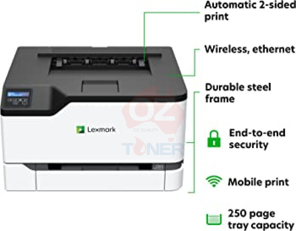 Lexmark C3326Dw A4 Compact Color Laser Single Function Workgroup Printer 24Ppm P/n:40N9215 Colour