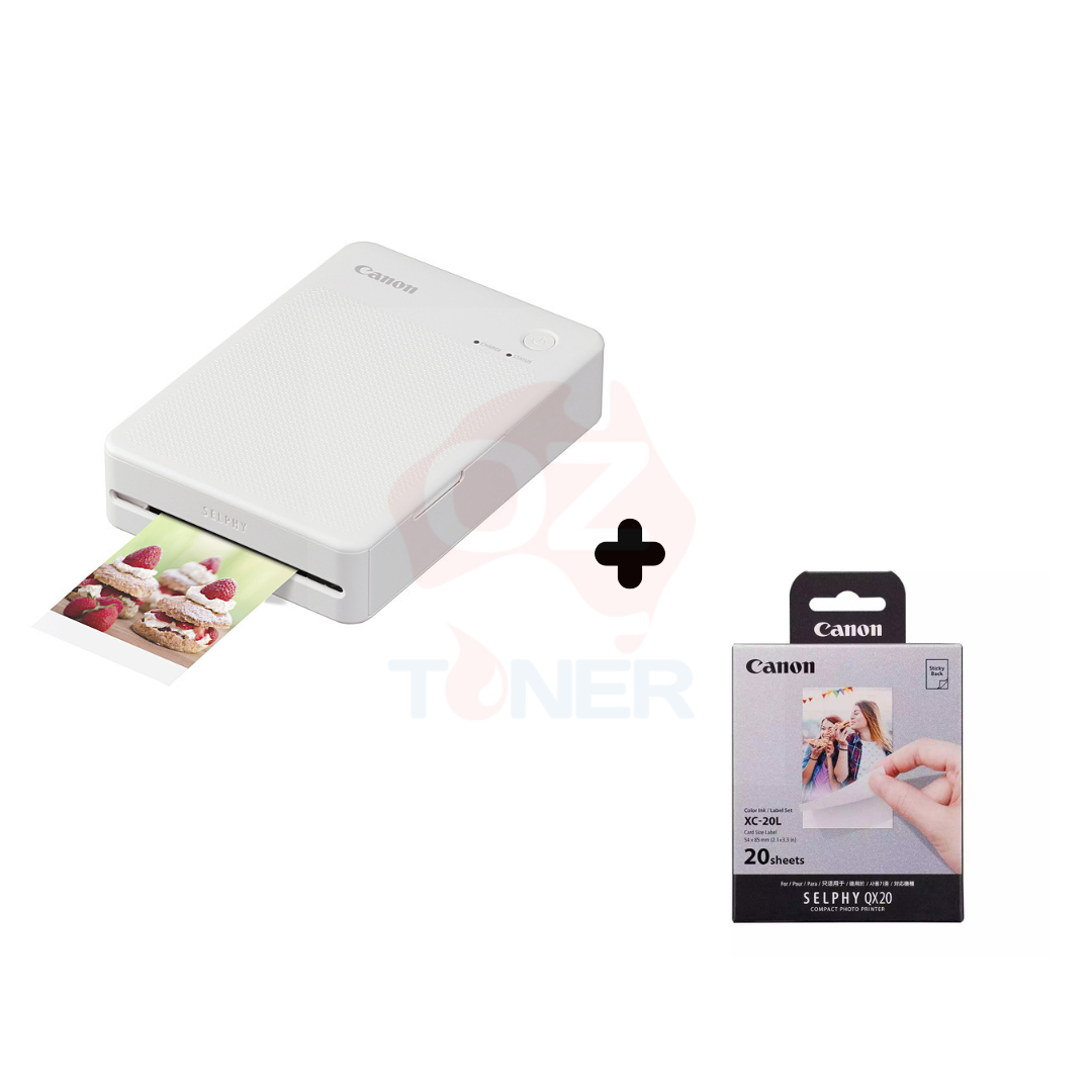 Bundle: Canon Selphy Square QX20 Photo printer + Selphy Square