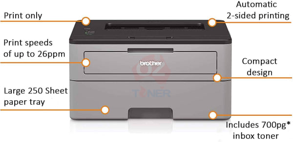 *Rfb* Brother Hl-L2300D A4 Mono Laser Single Function Usb Printer + Duplex 26Ppm *Factory