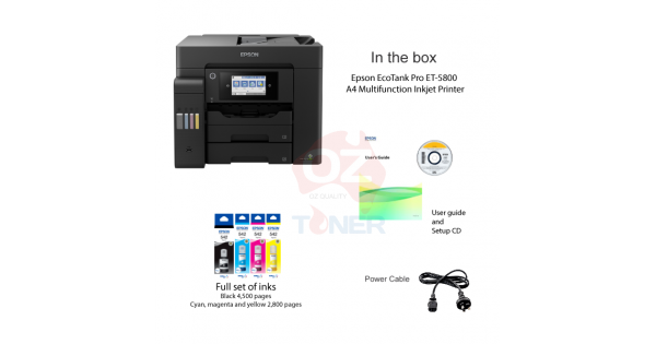 *Sale!* Epson Ecotank Pro Et-5800 A4 Multifunction Ink Tank Printer+Prefilled *Rfb* (C11Cj30501_R)