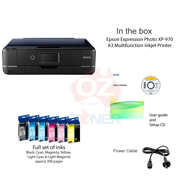 *Rfb* Epson Expression Photo Xp-970 A3 All-In-One Wi-Fi Printer + Duplex + Cd/Dvd Print C11Ch45501