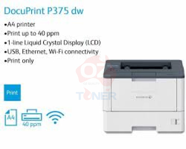 *Rfb* Fuji Xerox Docuprint P375Dw A4 Mono Laser Wi-Fi Printer 40Ppm [Dpp375Dw] *Clear!* Multi