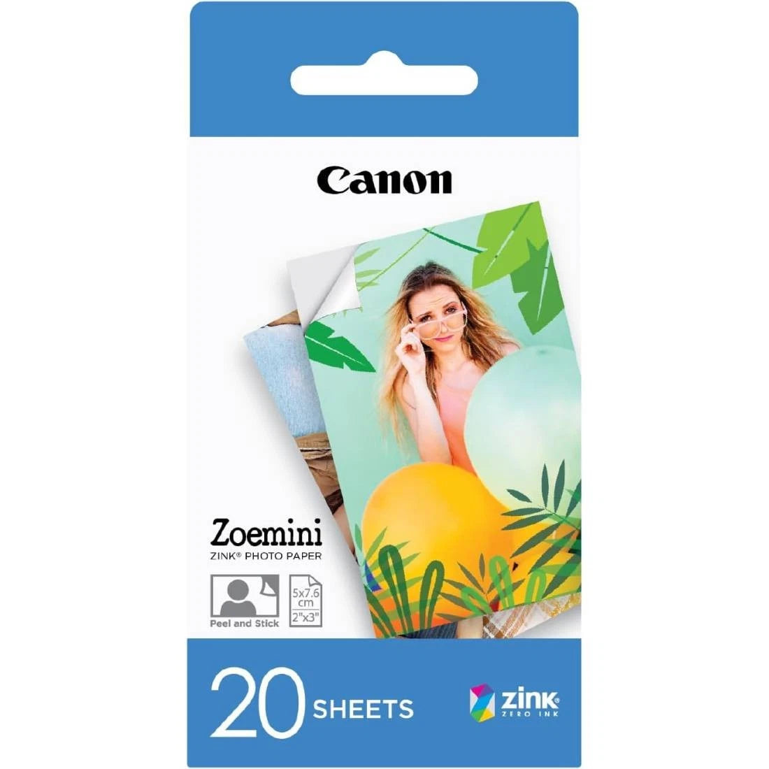 Genuine 20x Sheets Canon ZP-2030-20 Zoemini ZINK Glossy Sticky-Backed Photo Paper [3214C002]