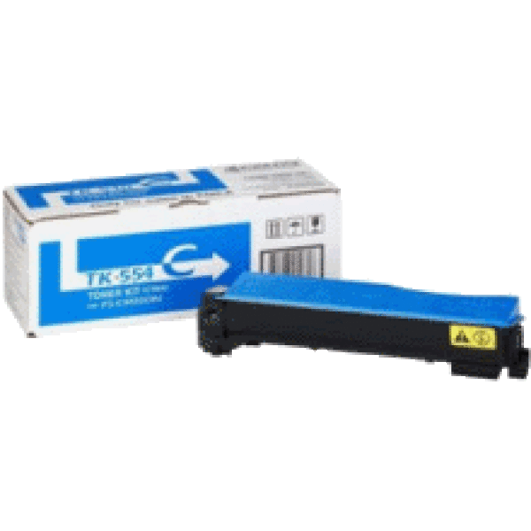 1 X Genuine Kyocera Tk-554C Cyan Toner Cartridge Fs-C5200Dn -