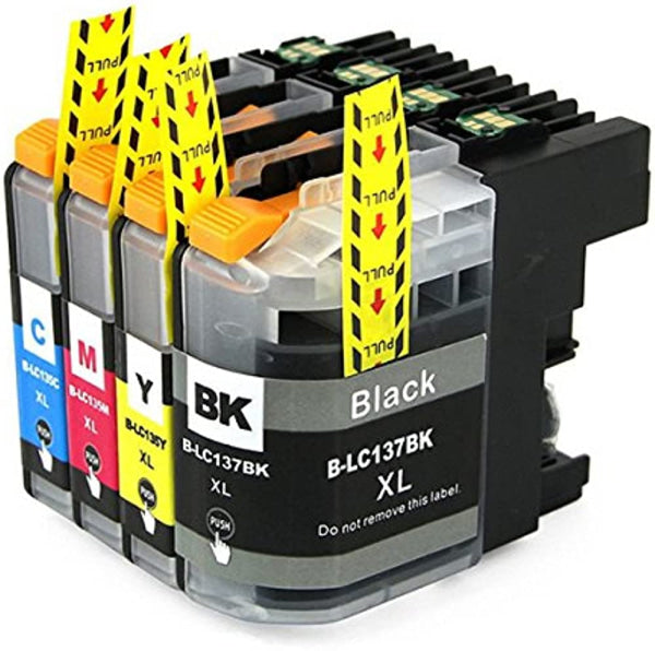 *Sale!* 4 Pack A-Grade Premium Compatible Brother Lc-137Xl Lc-135Xl Ink Set (1Bk 1C 1M.1Y) Cartridge