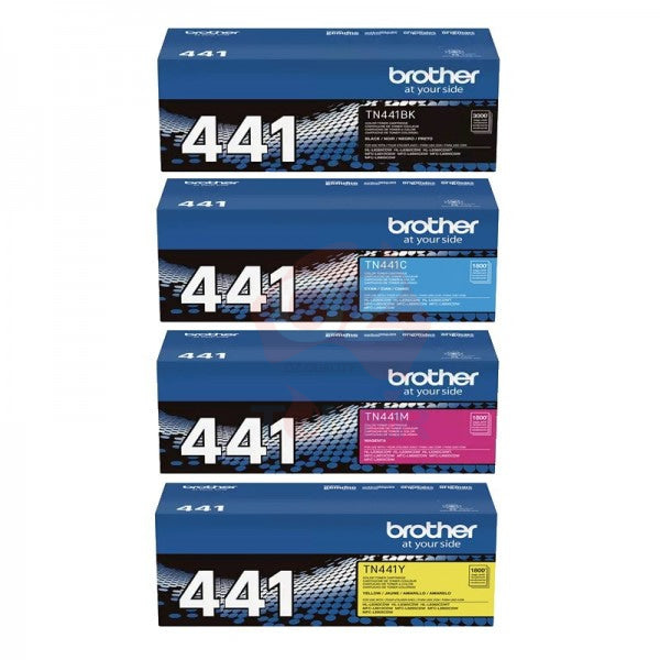 *Sale!* 4 Pack Genuine Brother Tn-441 C/M/Y/K Toner Set For