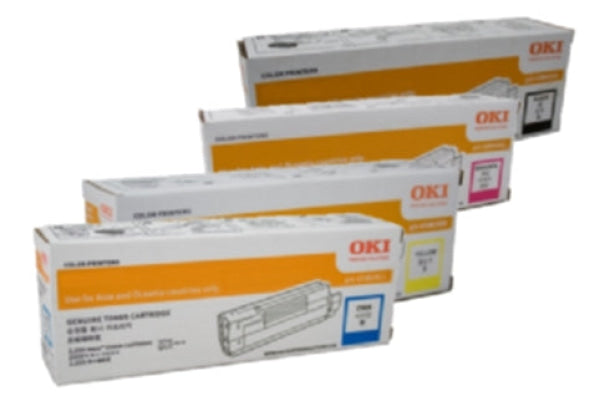 *Sale!* 4 Pack Genuine Oki C712 Toner Set For C712N/C712Dn 46507609-46507612 (11K/11.5K) Cartridge -