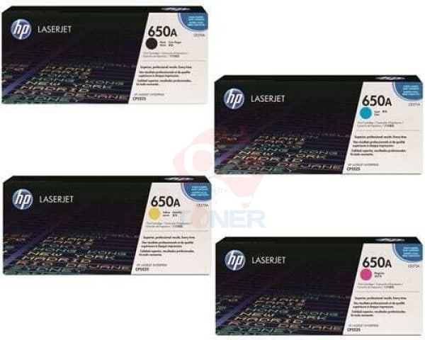 *Sale!* 4X Pack Bundle Genuine Hp Ce270A Ce271A Ce272A Ce273A C/M/Y/K Toner Cartridge Set #650A -