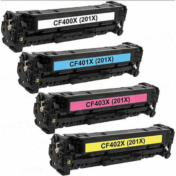 *Sale!* 4X Pack Bundle Hp Premium Compatible Cf400X Cf401X Cf403X Cf402X Toner Cartridge Set #201X -