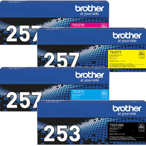 *Sale!* 4X Pack Genuine Brother Tn-253 & Tn-257 Toner Set For Mfc-L3745Cdw/L3750Cdw/L3770Cdw