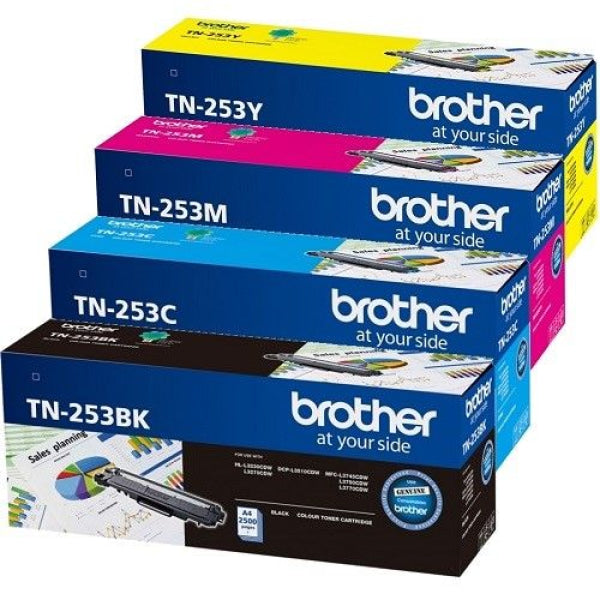 *Sale!* 4X Pack Genuine Brother Tn-253 Toner Cartridge Set For Hl-L3270Cdw L3230Cdw Mfc-L3770Cdw