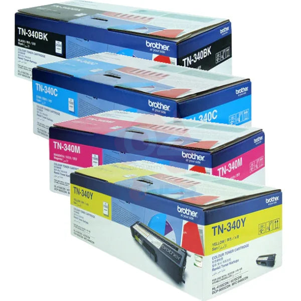 *Sale!* 4 Pack Genuine Brother Tn-340 C/M/Y/K Toner Set For