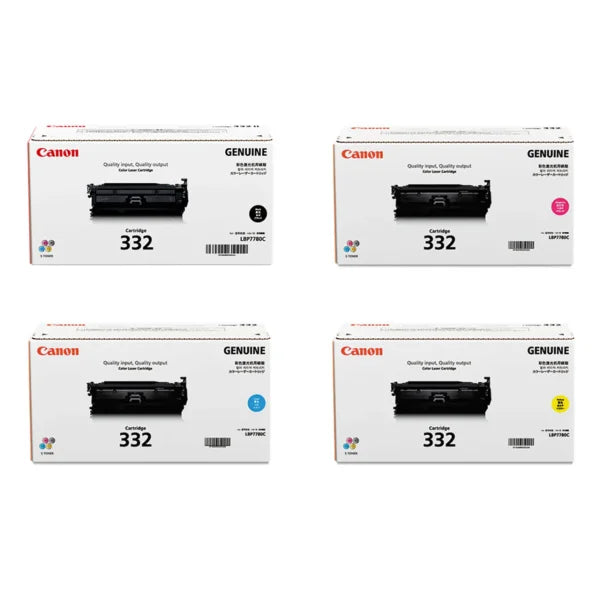 *Sale!* 4X Pack Genuine Canon Cart-332 C/M/Y/K Toner Cartridge Set For Laser Shot Lbp7780Cx -
