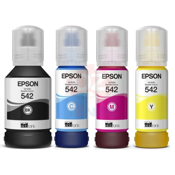 *Sale!* 4X Pack Genuine Epson T542 Ink Bottle Set (1Bk 1C 1M 1Y) For Et-5150 Et-5170 Et-5800