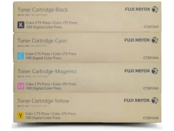 *Sale!* 4X Pack Genuine Fuji Xerox Ct201243 Ct201244 Ct201245 Ct201246 Toner Set For C75/Color
