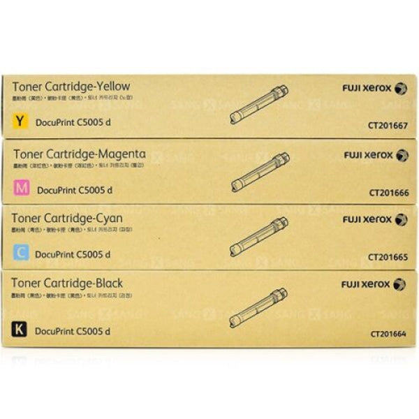 Fuji Xerox C5005D Toner 4-Pack - Black, Cyan, Magenta, Yellow ...