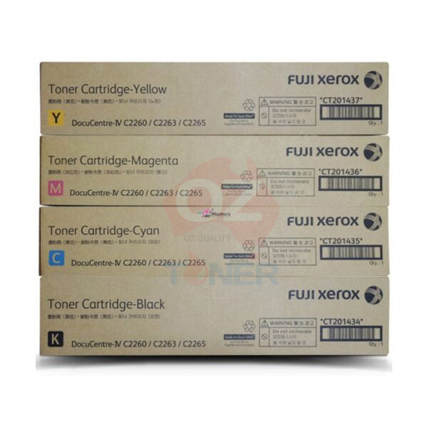 *Sale!* 4X Pack Genuine Fuji Xerox Docucentre-Iv C2260 Toner Set (Ct201434-Ct201437) Cartridge -