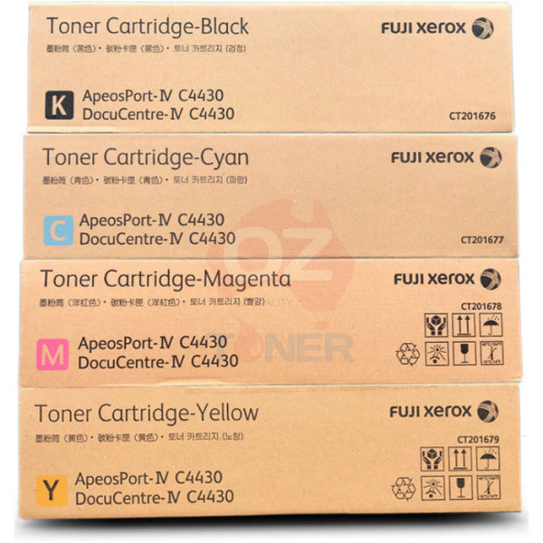 *Sale!* 4X Pack Genuine Fuji Xerox Docucentre-Iv C4430 Toner Set (Ct201676-Ct201679) Cartridge -