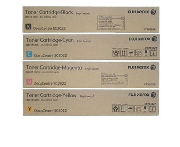 *Sale!* 4X Pack Genuine Fuji Xerox Docucentre Sc2022 Toner Set (12.5K/14.4K) [Ct203024-Ct203027]