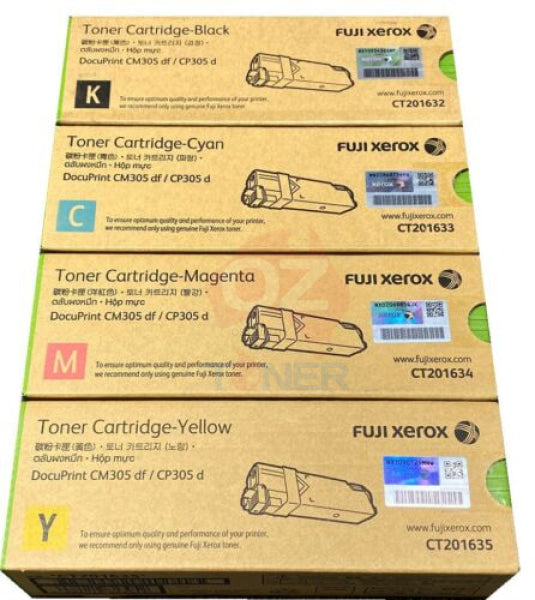 *Sale!* 4X Pack Genuine Fuji Xerox Docuprint Cp305D Cm305Df High Yield Toner Set (3K) Cartridge -