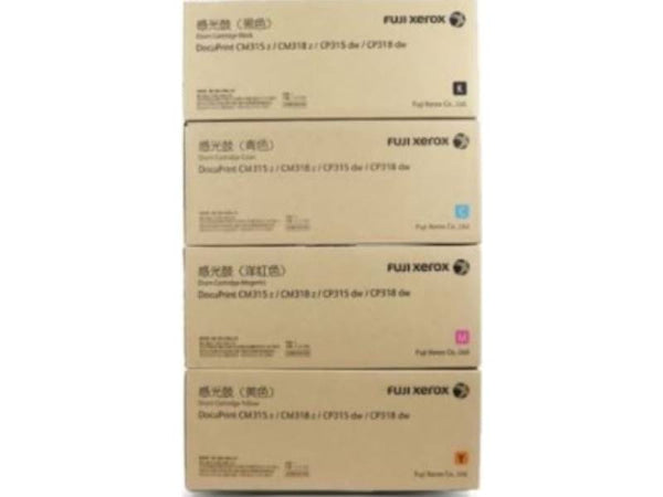 *Sale!* 4X Pack Genuine Fuji Xerox Docuprint Cp315Dw Cm315Z C/M/Y/K Drum Unit Value (50K) Cartridge