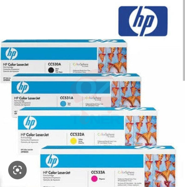 *Sale!* 4X Pack Genuine Hp Cc530A Cc531A Cc532A Cc533A Toner Cartridge Set