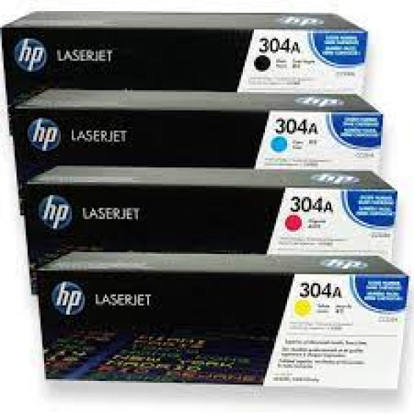 *Sale!* 4X Pack Genuine Hp Cc530A Cc531A Cc532A Cc533A Toner Cartridge Set #304A -