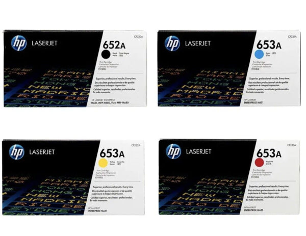 *Sale!* 4X Pack Genuine Hp Cf320A + Cf321A + Cf323A + Cf322A Toner Set 652A 653A For Laserjet