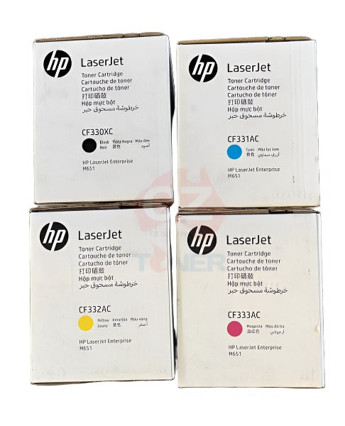*Sale!* 4X Pack Genuine Hp Cf330X Cf331A Cf333A Cf332A Toner Cartridge Set 654X 654A -