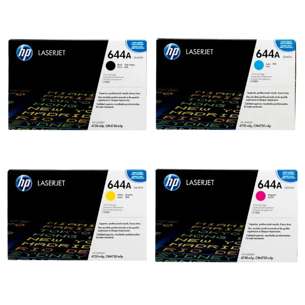 *Sale!* 4X Pack Genuine Hp Q6460A Q6461A Q6462A Q6463A Toner Cartridge Set #644A (12K) -