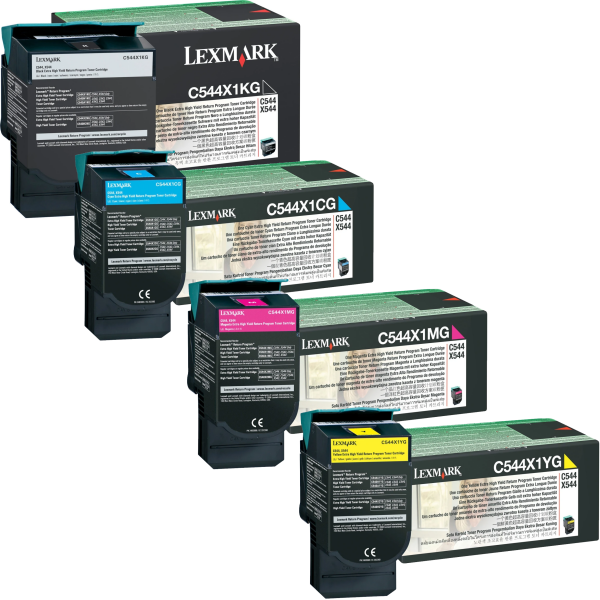 *Sale!* 4X Pack Genuine Lexmark C544Dn C546Dtn X544Dn X546Dtn X548De Extra Hy Toner Cartridge Set