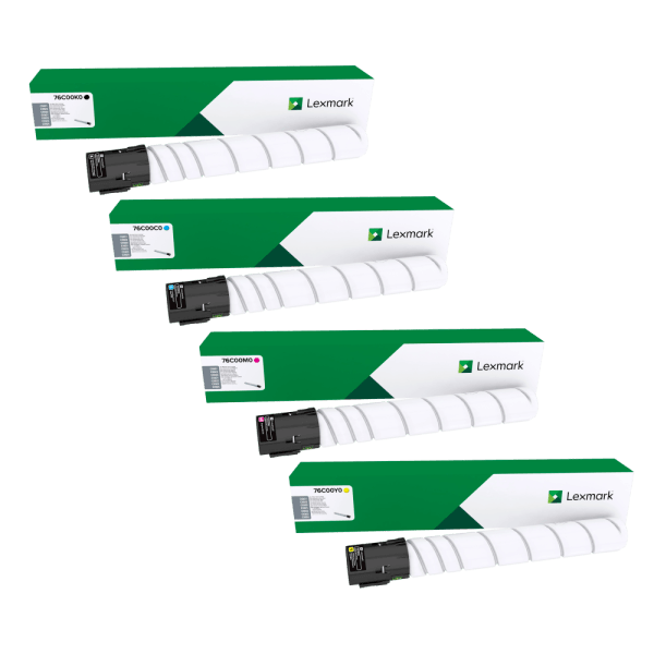 4x Pack Genuine Lexmark CS923 CX920 CX921 CX922 CX923 76C00K/C/M/Y ...