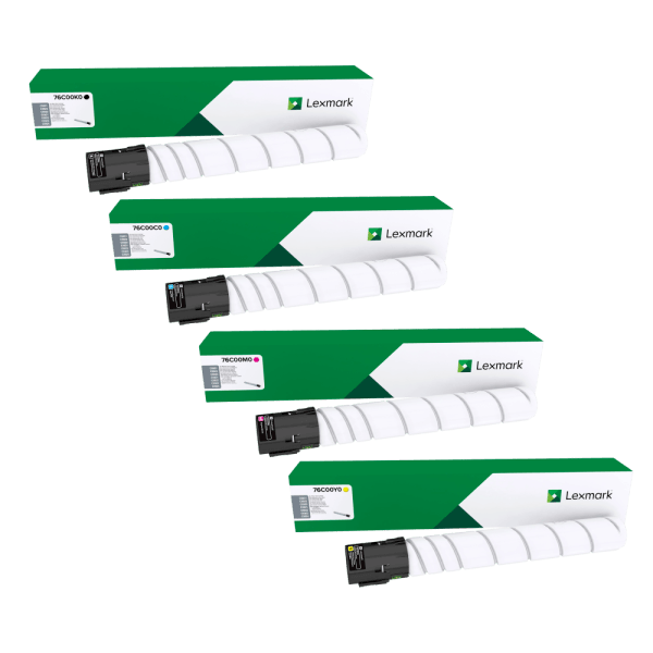 *Sale!* 4X Pack Genuine Lexmark Cs923 Cx920 Cx921 Cx922 Cx923 76C00K/C/M/Y Toner Cartridge Set