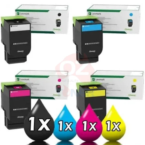 *Sale!* 4X Pack Genuine Lexmark Cx510 808Xk/C/M/Y Extra High Yield Toner Set (8K/4K) Cartridge -