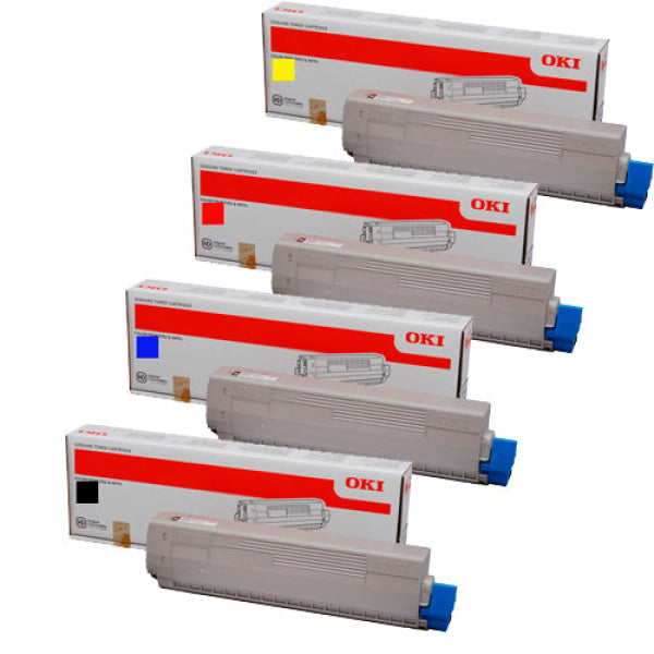 *Sale!* 4X Pack Genuine Oki 44469805 + 44469757 + 44469756 + 44469755 Toner Set For