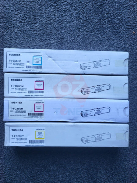 *Sale!* 4X Pack Genuine Toshiba E-Studio 262Cp 263Cs Toner Set [Tfc26S-C/M/Y/K] Cartridge - Ink