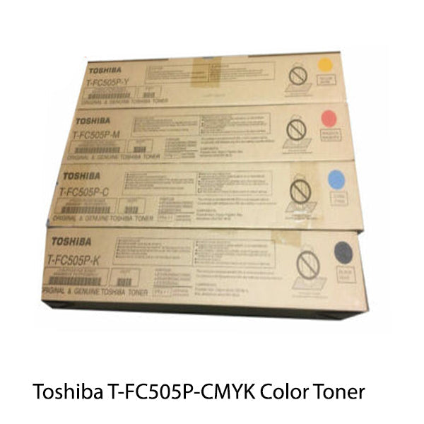 *Sale!* 4X Pack Genuine Toshiba Tfc505 Toner Cartridge Value T-Fc505P [1Bk 1C 1M 1Y] -