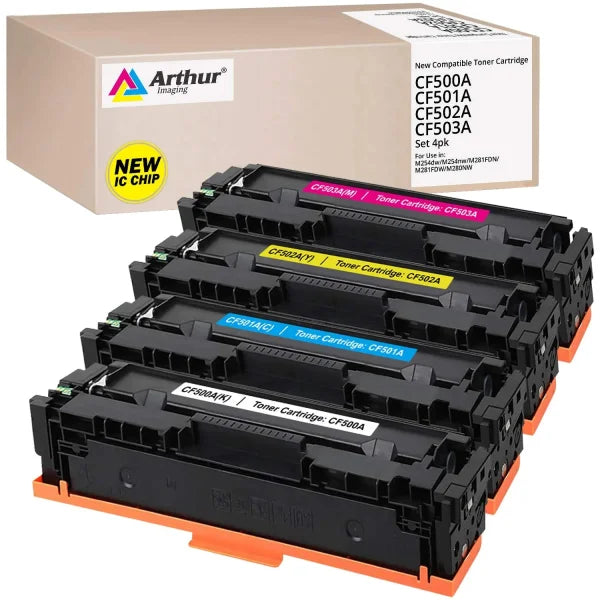 *Sale!* 4X Pack Premium Compatible Hp Cf500X Cf501X Cf503X Cf502X Toner Cartridge Set #202X -