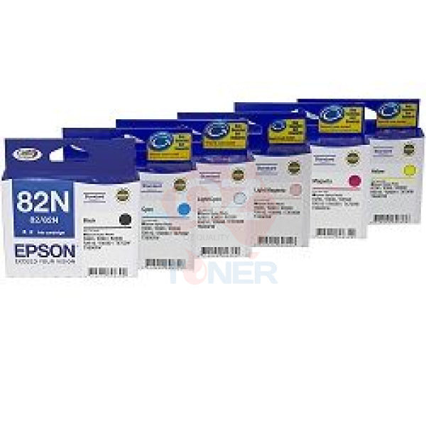 *Sale!* 6X Pack Genuine Epson 82N C/M/Y/K/Lc/Lm Ink Cartridge Set (1Bk 1C 1M 1Y 1Lc 1Lm)