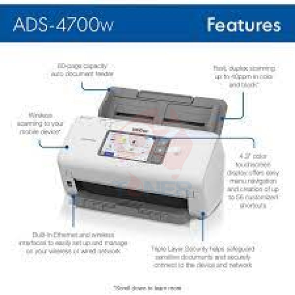 *Sale!* Brother Ads-4700W High Speed Professional Desktop A4 Document Scanner + Adf + Wi-Fi