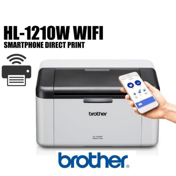 Brother Hl-1210W A4 Wireless Mono Laser Printer 20Ppm W/ Tn-1070 Starter Toner Single Function