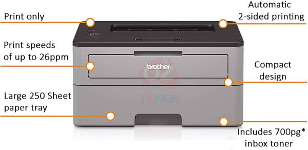 *Sale!* Brother Hl-L2300D A4 Mono Laser Single Function Usb Printer + Duplex 26Ppm *Brand New*