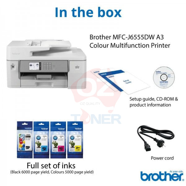 Brother Mfc-J6555Dw Xl A3 Inkvesment Tank Multi-Function Printer Lc436Xl Ink Set [Mfcj6555Dw] Inkjet