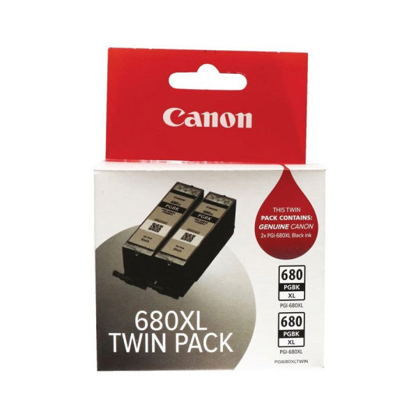 *Sale!* Canon Pgi680Xl-Bk Black Ink Twin Pack For Tr7560 Tr8560 Ts6160 Ts8160 Ts9160 [Pgi680Xltwin]