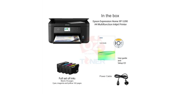 Epson Xp-5200 Expression Home 4 Color A4 Multifunction Inkjet Printer C11Ck61501 Xp5200 Colour Multi